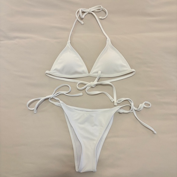 White Triangle String Bikini Set - Picture 3 of 6